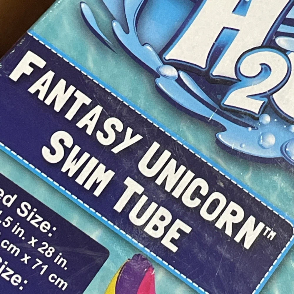 H2O GO! Fantasy Unicorn Swim Tube 43 in‎ x 31.5 in x 28 in pool float NIB